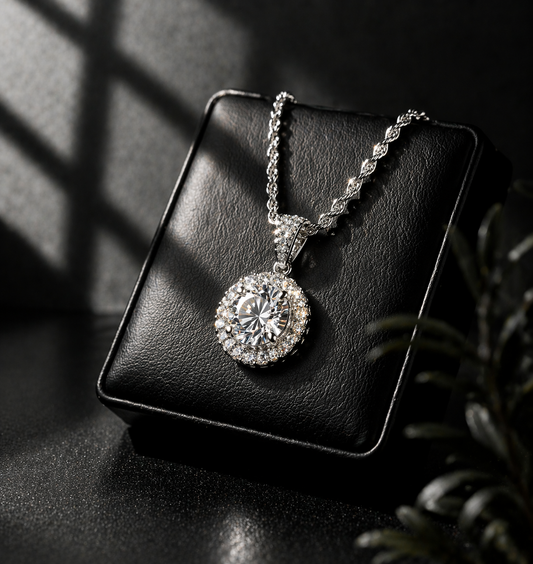 Moissanite Pendant Necklace